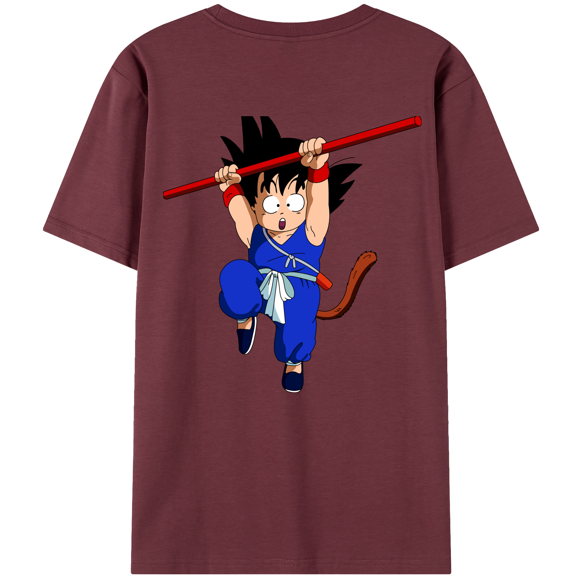 （画像用） ドラゴンボール 孫悟空（そん ごくう）Son Goku カカロット DRAGON BALL Kakarotto 綿100％半袖Tシャツ（背面プリント）